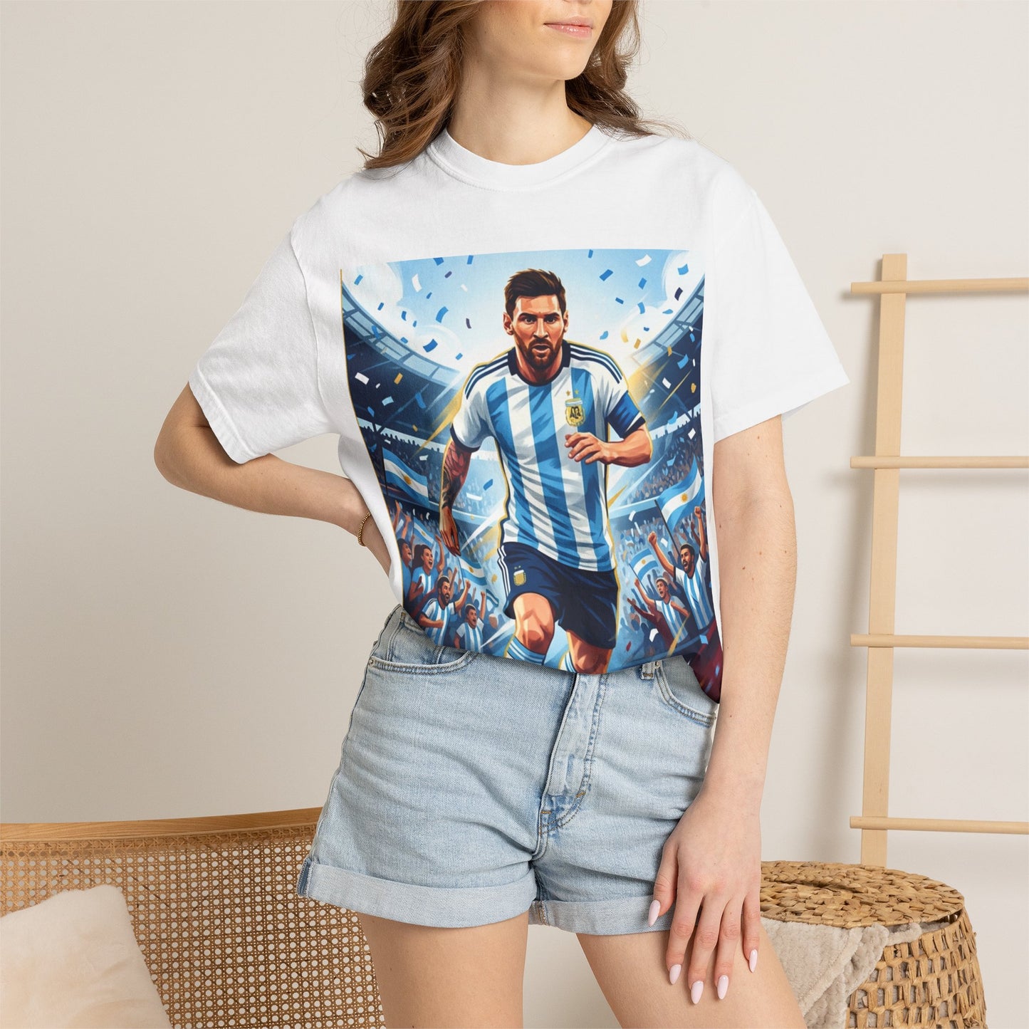 Soccer Stadium Argentine Stripes Football Tee