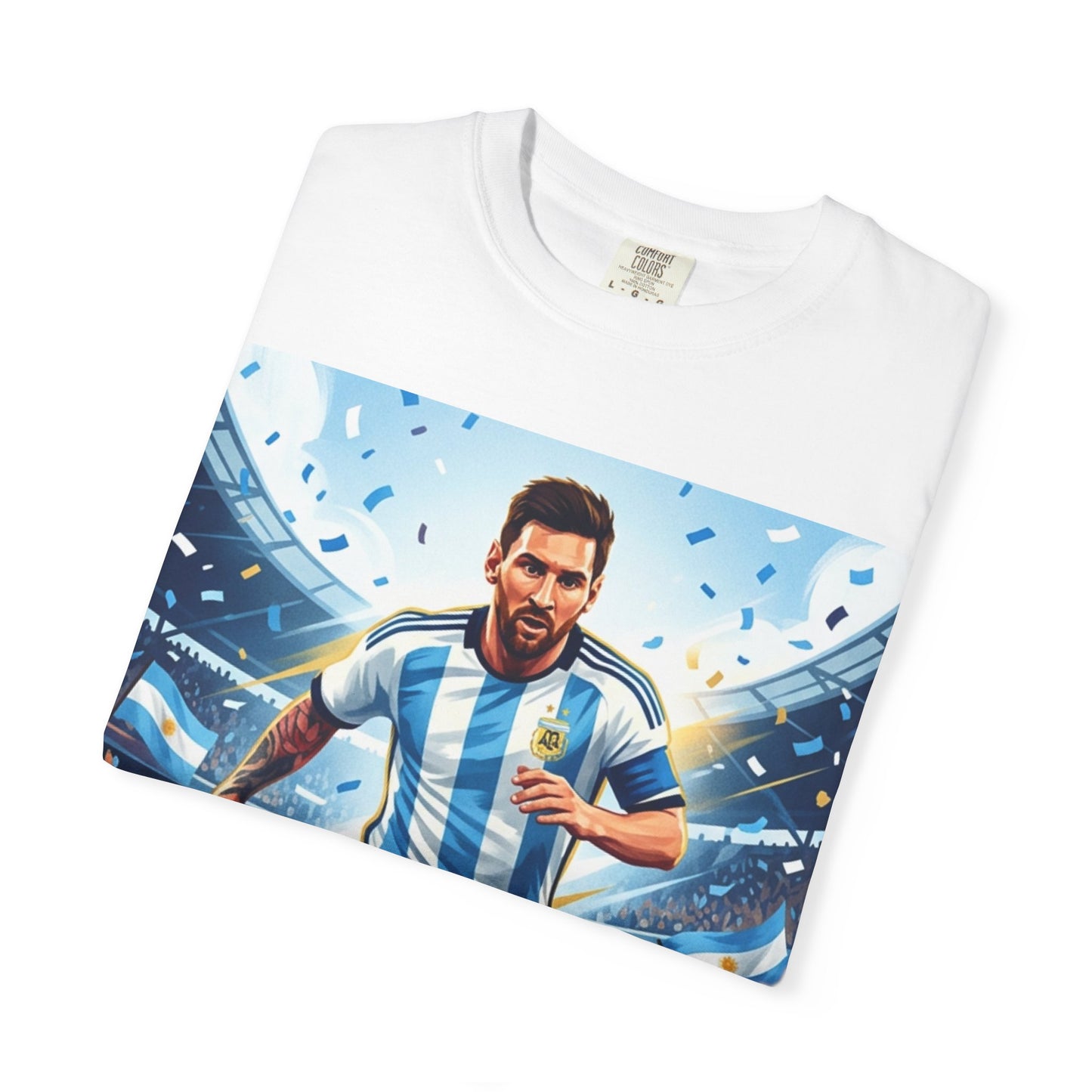 Soccer Stadium Argentine Stripes Football Tee