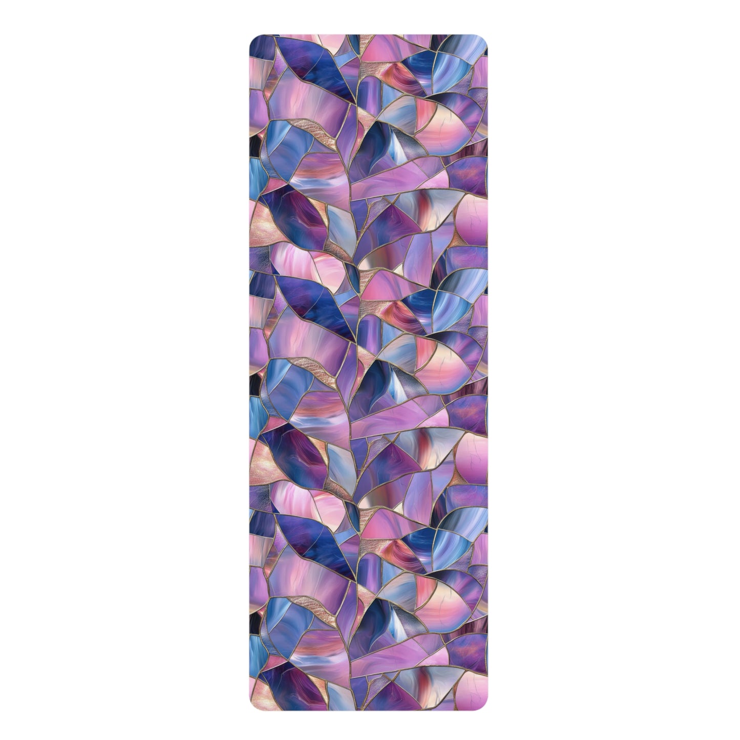 Purple Iris Abstract Rubber Yoga Mat