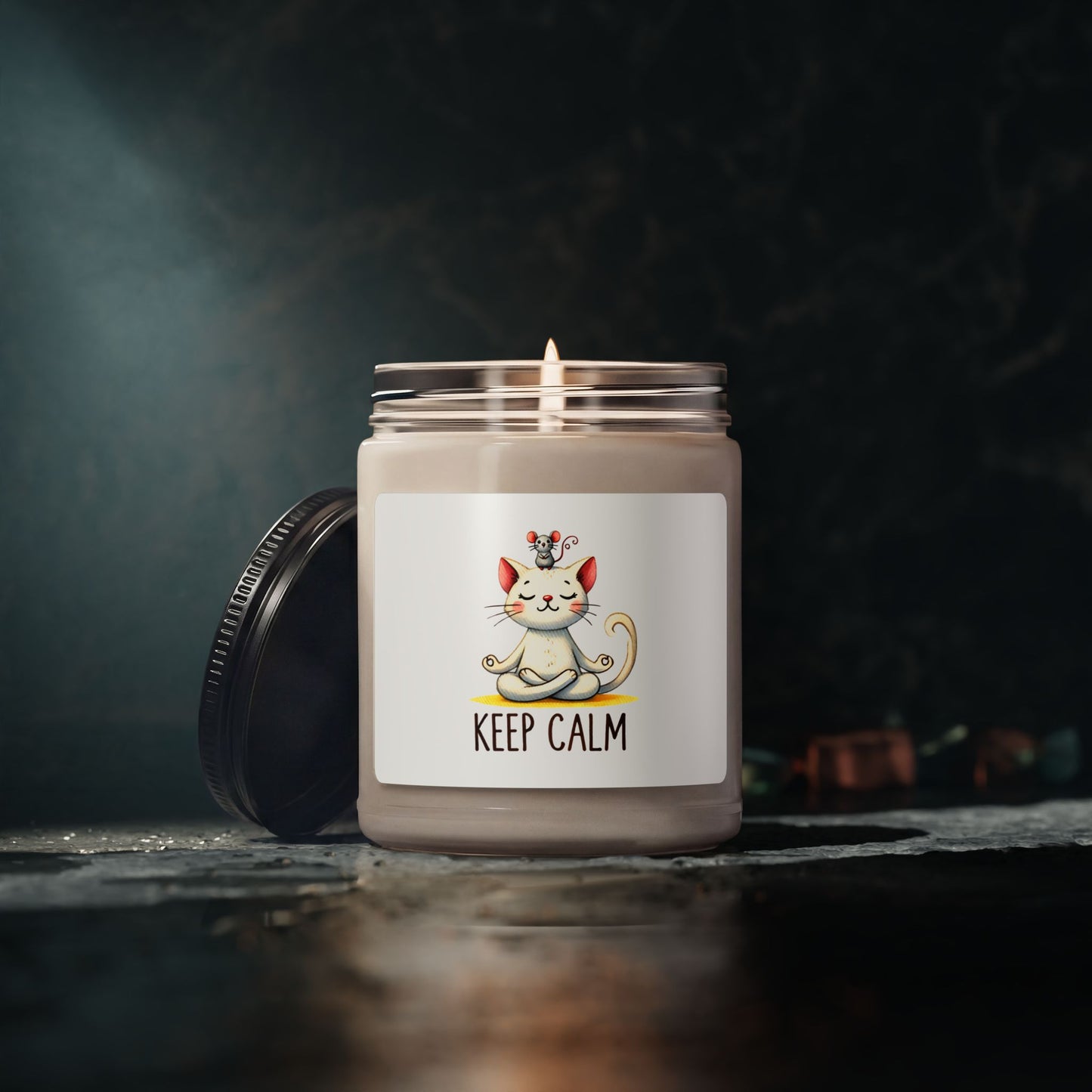 Keep Calm Cat Soy Candle