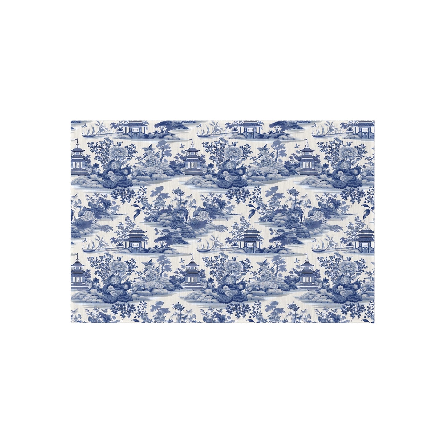 Blue Chinoiserie Outdoor Rug